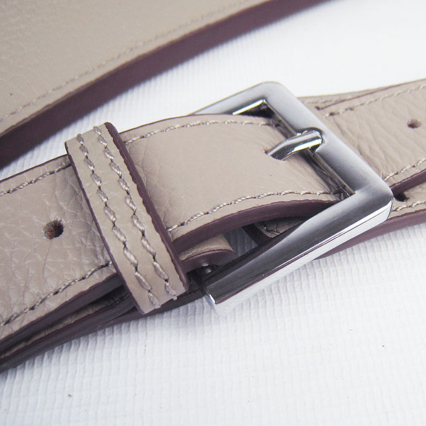 Replica Hermes Jypsiere Fjord Leather Messenger Bag Grey H6508 - 1:1 Copy